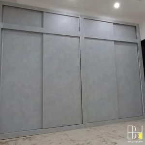 کمد دیواری کشویی مدرن طوسی